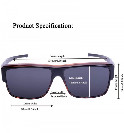 Shield Polarized Wrap Around Shield Sunglasses Fit Over Prescription Glasses with UV Protection For Men or Women - CJ19997OSX...