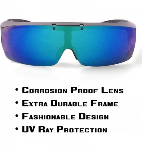 Sport TAC FLIP Glasses Sports Polarized Flipping Sunglasses for Men Military-Inspired As Seen On TV - Blue Day Vision - C418O...