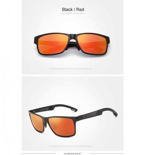 Wayfarer Men's Retro Square Polarized Sun Glasses Metal Frame Al-Mg Ultra Light - CP18RKW7SZ8 $18.85