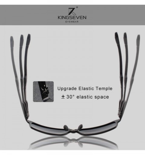 Wayfarer Men's Retro Square Polarized Sun Glasses Metal Frame Al-Mg Ultra Light - CP18RKW7SZ8 $18.85