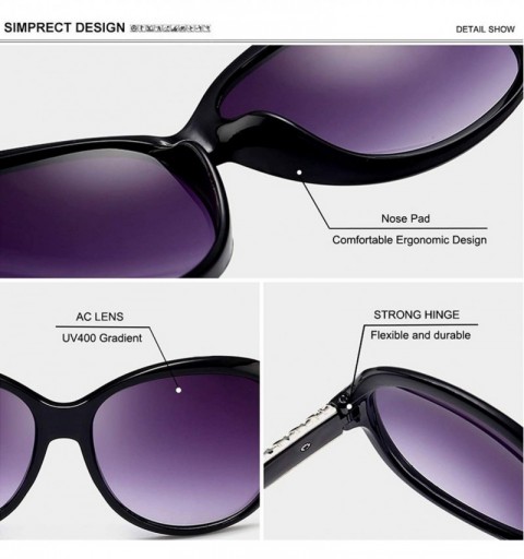 Oversized Round Sunglasses Women 2019 Black Oversized Retro Vintage Big Sun Glasses Shades Dames - Leopard - CA199CKAHU7 $31.20