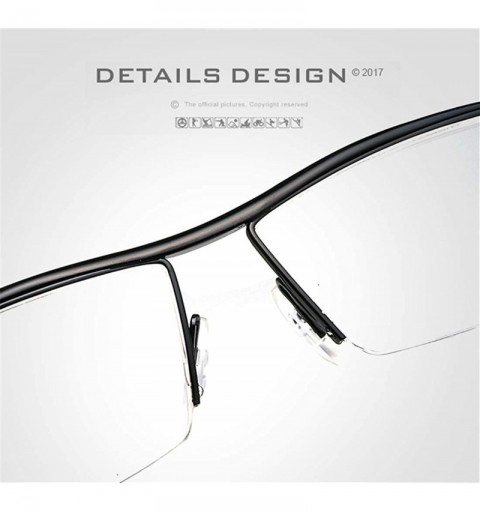 Rimless Men Women Elegant Office Flat Sunglasses with Square Frame for Daily Working Studying - Grey - CR18YHRDYDO $8.25