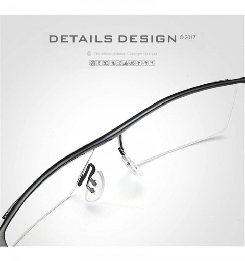 Rimless Men Women Elegant Office Flat Sunglasses with Square Frame for Daily Working Studying - Grey - CR18YHRDYDO $8.25