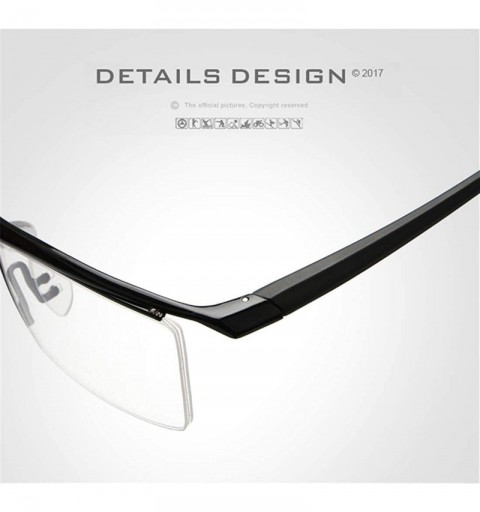 Rimless Men Women Elegant Office Flat Sunglasses with Square Frame for Daily Working Studying - Grey - CR18YHRDYDO $8.25