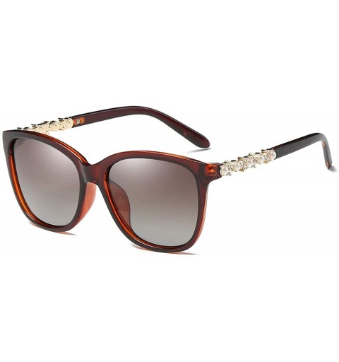 Wrap Women's Classic Stylish Designer Oval Retro Sunglasses for Ladies 100% UV400 Protection - D - CZ198O4WMZT $34.38
