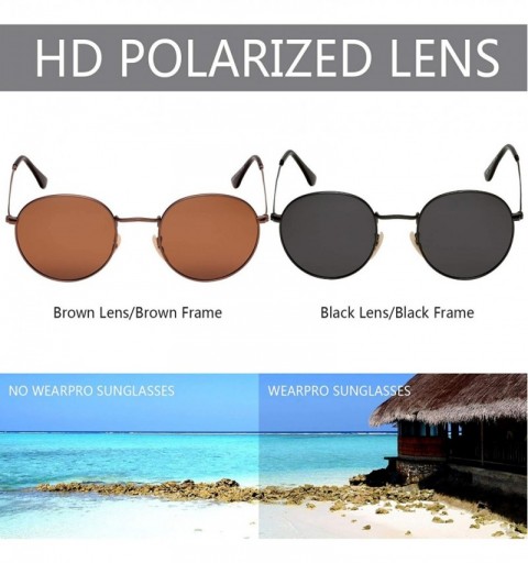 Oversized Round Sunglasses for Men Polarized Vintage Womens Men's Sun Glasses Hippie Retro Small Circle Glass - C318X6E80YX $...