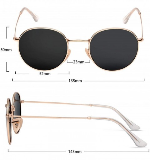 Oversized Round Sunglasses for Men Polarized Vintage Womens Men's Sun Glasses Hippie Retro Small Circle Glass - C318X6E80YX $...