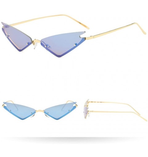 Aviator Women Men Fashion Vintage Irregular Shape Sunglasses Eyewear Retro Unisex Luxury Accessory (Multicolor) - CM195MATY9K...