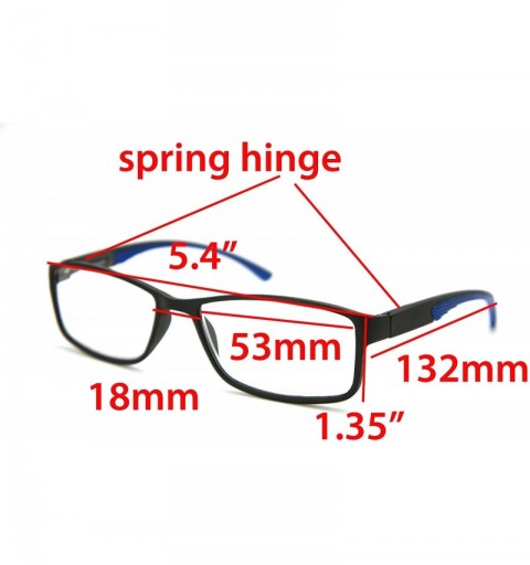 Rectangular 6904 SECOND GENERATION Semi-Rimless Flexie Reading Glasses NEW - Z1 Full Rim / Blue - CF18ES6ZRXY $20.90