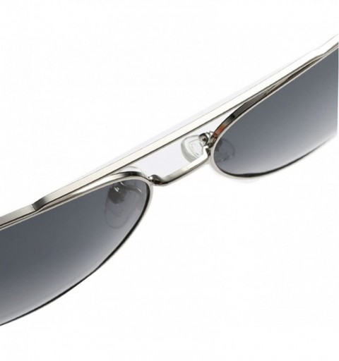 Aviator Aviator Sunglasses For Men - Silver Black - C818E9S9GTC $22.71