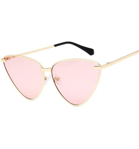 Aviator Cat Eye Sunglasses Women Vintage Retro Ladies Brand Designer Sun GoldTransPink - Goldtranspink - C218XAID3Z6 $9.04