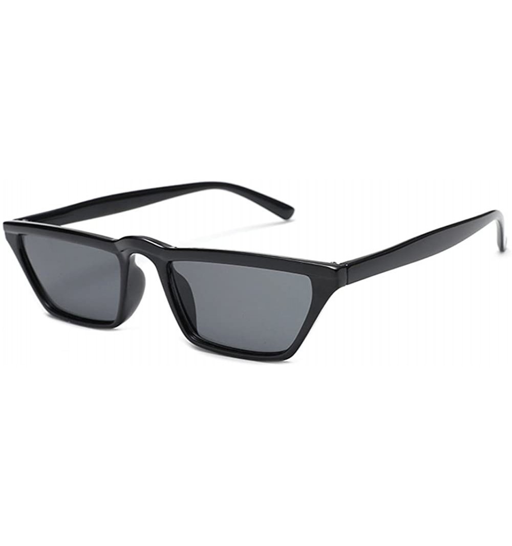 Square retro square sunglasses personality small frame glasses - C1 - CF18CY7X0NZ $21.93