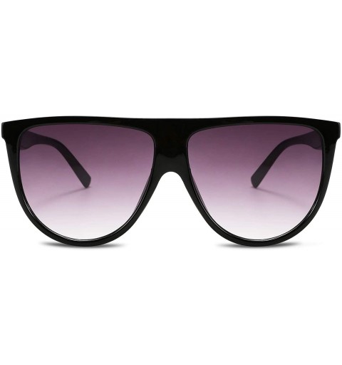 Square Vintage Large Square Pilot Women Sunglasses Oversized Square Thin Plastic Frame B2499 - Black - CP18STWMTD6 $9.71