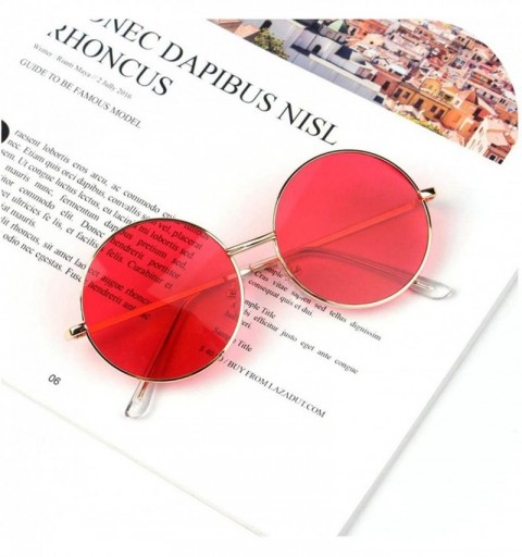Oversized Round Sunglasses Kids Retro Frame Glasses Children Sun Boys Girls Brand Eyewear UV400 Goggles Oculos - Red - C4197Y...