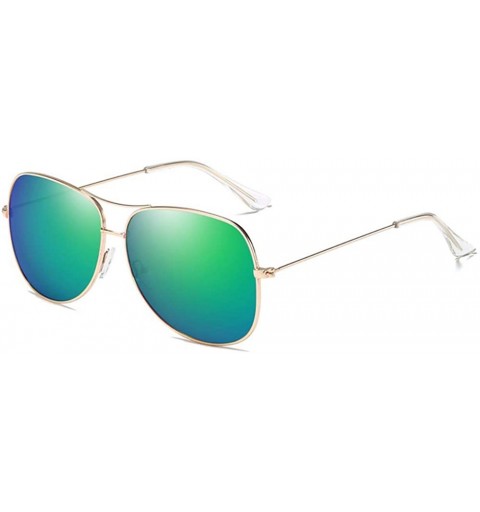 Aviator Polarized Sunglasses classic dazzling large frame toad glasses - D - CO18QCZ48C8 $36.97
