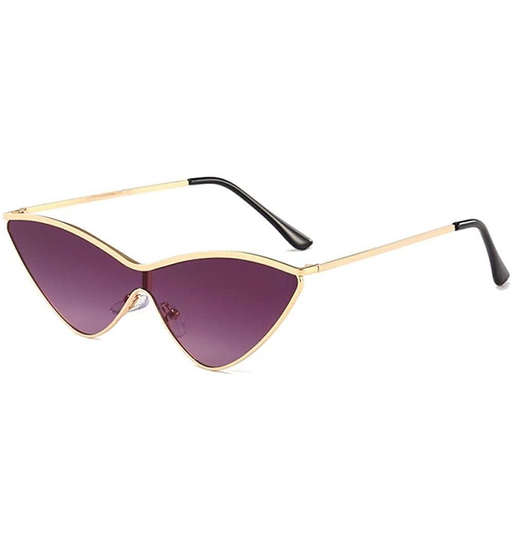 Cat Eye Triangle Cat Eye Sunglasses Wild Fashion Transparent Gradient Ocean Piece Sunglasses - C218X5LRITQ $38.54