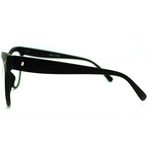 Oversized True Goth Cat Eye Clear Len Fashion Optical Eye Glasses - Matte Black - CD11FAZ4NE5 $11.61