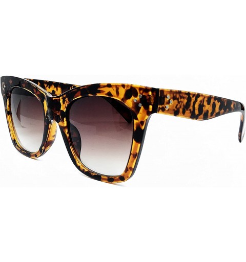 Oversized SA211 Premium Oversize XXL Women Men Cateye Havana Tilda Shadow Style Fashion Sunglasses - Brown - CV18DKIDLKS $17.71