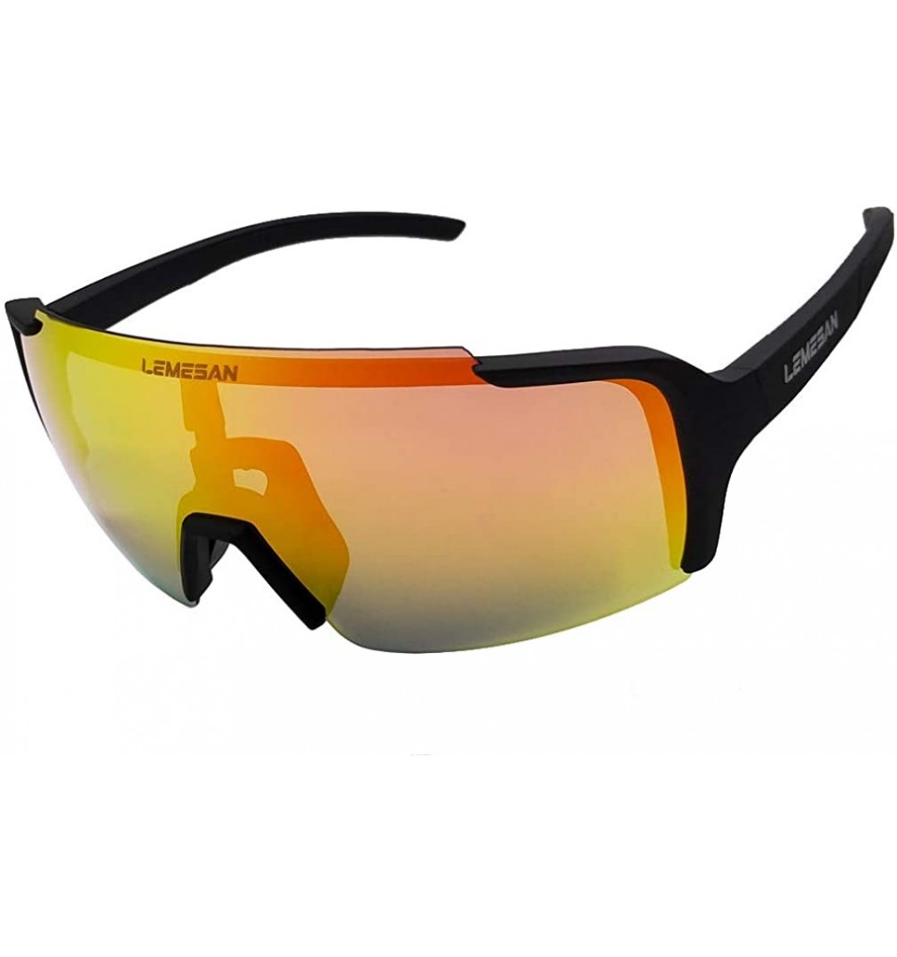 Sport Polarized Sports Sunglasses Cycling Glasses Baseball Running Fishing Driving - 01black(colorfullens) - C118XWQR8Q2 $30.14