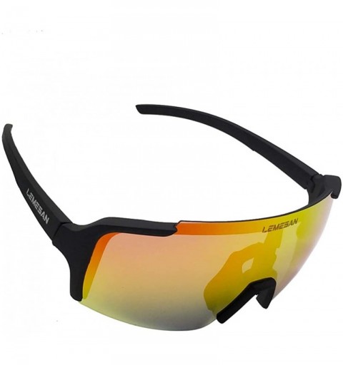 Sport Polarized Sports Sunglasses Cycling Glasses Baseball Running Fishing Driving - 01black(colorfullens) - C118XWQR8Q2 $30.14