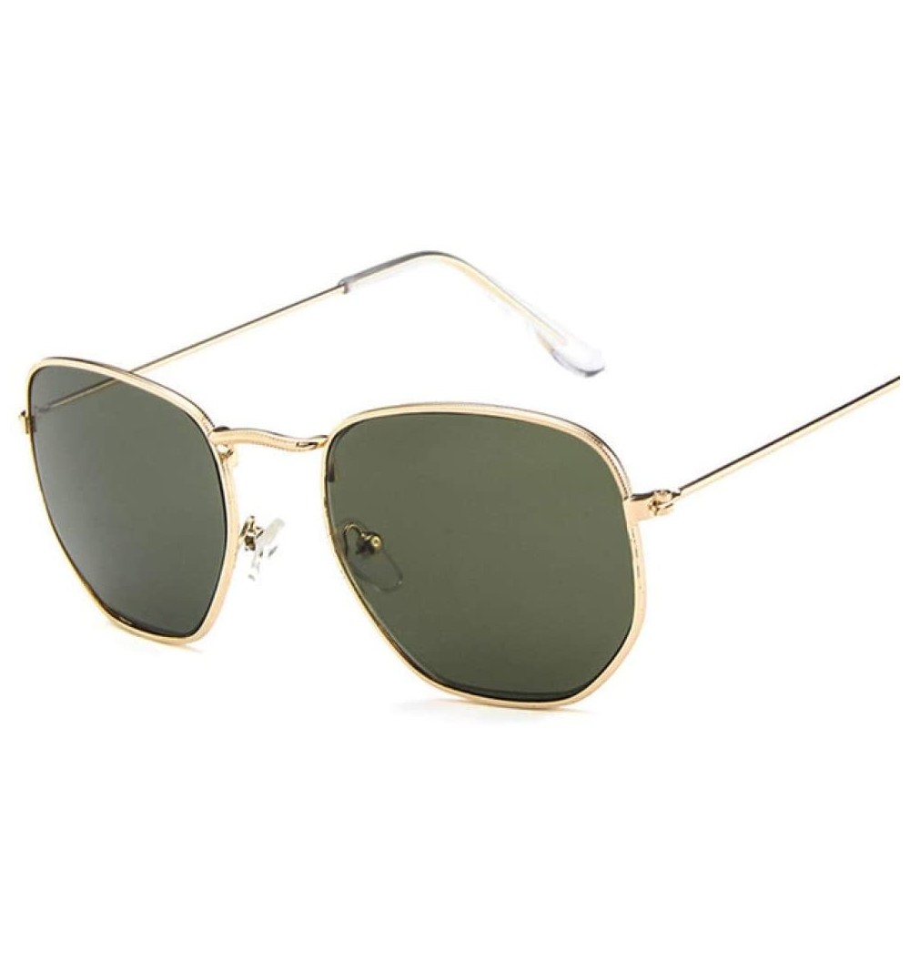 Square Vintage Sunglasses Classic Eyewear - Green - C2198OCT294 $19.99