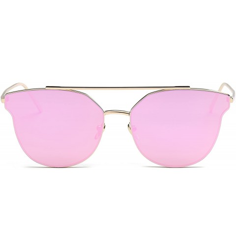 Oversized Women's 'Stella' 52mm Round Designer Sunglasses - CL18C9TRR0N $27.91