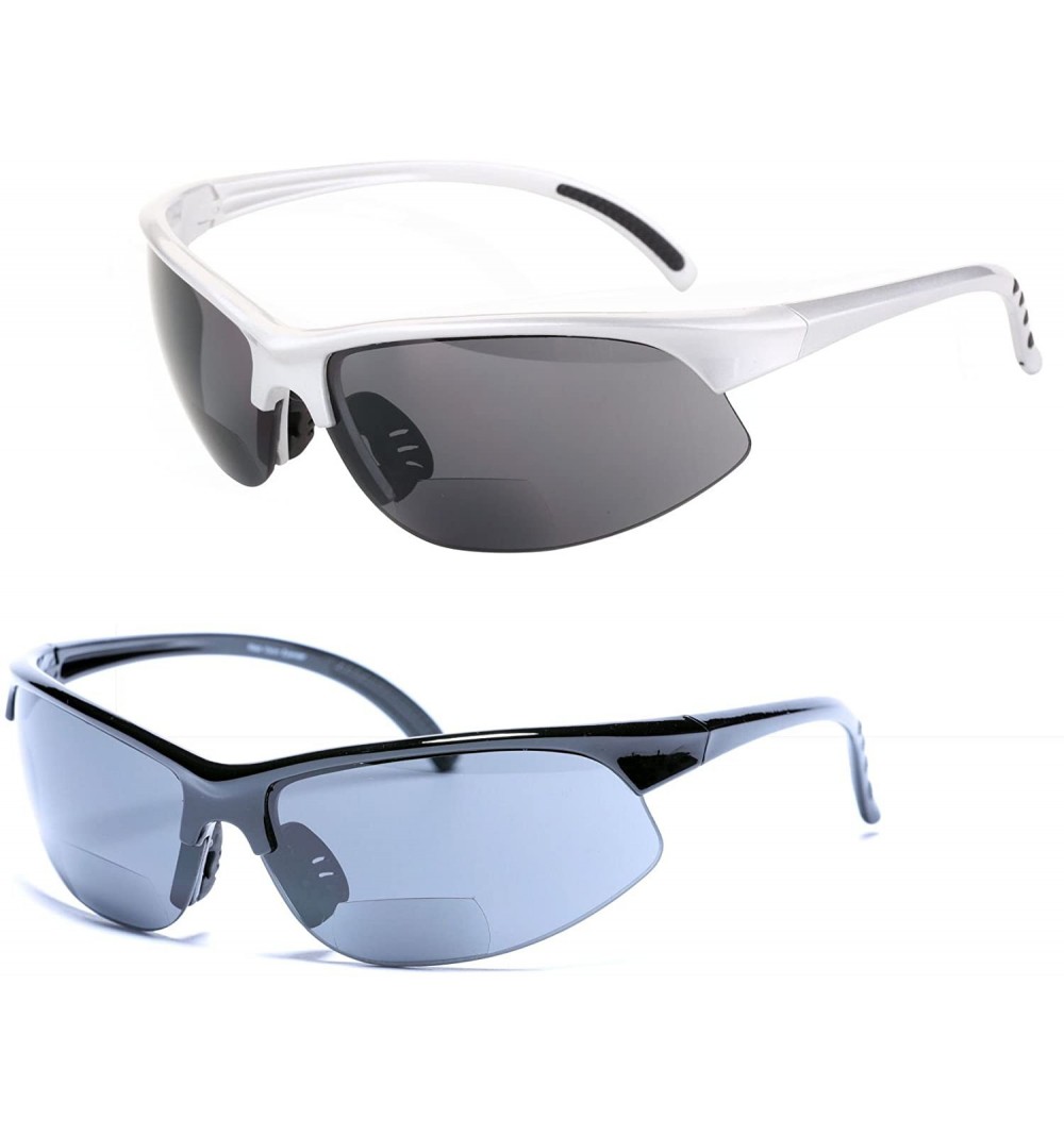 Sport Pair Polarized Bifocal Sport Sunglasses - Silver/Black - C418D0TK5K4 $76.02