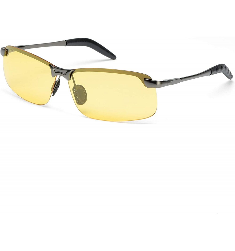 Rectangular Glasses Polarized Anti glare Protection - Nv3043metal - C218UL83OCS $15.12