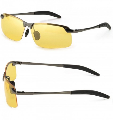 Rectangular Glasses Polarized Anti glare Protection - Nv3043metal - C218UL83OCS $15.12