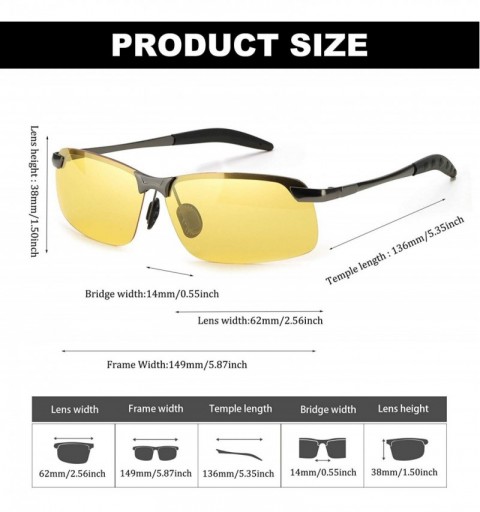 Rectangular Glasses Polarized Anti glare Protection - Nv3043metal - C218UL83OCS $15.12