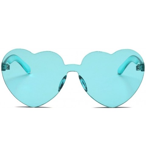 Rimless Sunglasses for Women Heart Sunglasses Vintage Sunglasses Retro Oversized Glasses Eyewear Rimless Sunglasses - F - C11...