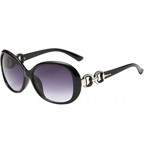 Oval Luxury Women Polarized Sunglasses Retro Eyewear Oversized Goggles Shades Eyeglasses Decoration - A - CB196ZC4NZZ $20.13