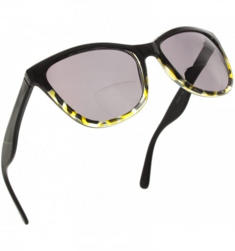 Aviator Cat Eye Bifocal Reading Sunglasses Readers for Women [Yellow Leopard - 2.00] - Yellow Leopard - CL18CQOHECH $35.77