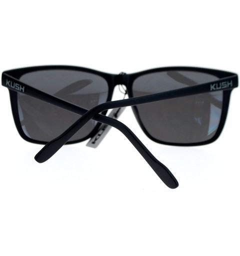 Rectangular Matte Plastic mirrored Lens Thin Plastic horned Sport Sunglasses - Black Silver - CT18XHXXEHZ $9.05