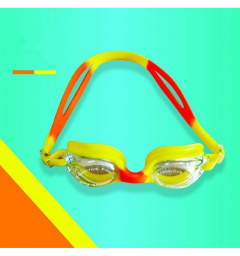 Goggle Youth Children Goggles Anti-Fog Swimming Glasses - Yellow White - CY18YYYADGI $27.49