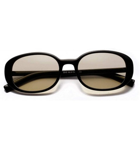 Oval Retro Classic Tinted Color Lens Oval Sunglasses Men Women Luxury Vintage Beige Mirrors Oversized Sun Glasses - 3 - C3198...
