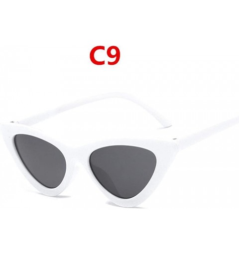 Aviator 2019 Fashion Sunglasses Woman Brand Designer Vintage Retro Triangular Cat C9 - C9 - C518YZUUWXG $19.92