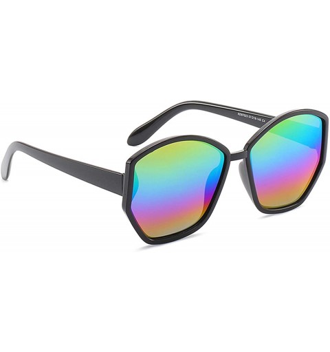 Sport Women Polygon Polarized Sunglasses Lightweight Sports Sunglasses - Colorful - C518TWA2K8Z $31.47