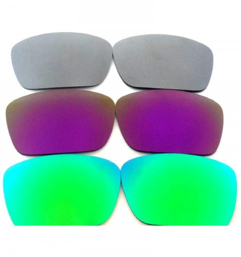 Oversized Replacement Lenses Fuel Cell Black&Titanium Color Polarized-FREE S&H. 2 Pairs - Green&purple&titanium - CK120HR5E0D...