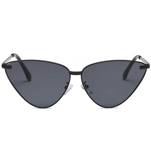Aviator Retro Cat's Eye Sunglasses Street Patting Sea Color Lenses UV Protection Driving Cycling Running Fishing - Black - C6...