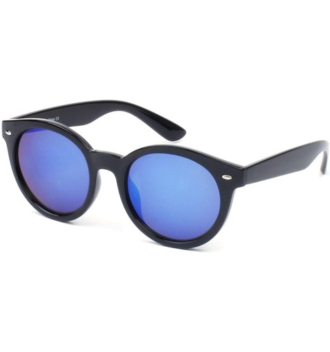 Goggle Women Round Fashion Sunglasses - Blue - C318WTI8I5S $24.00