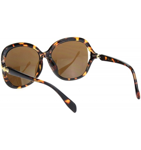 Butterfly Womens Ribbon Expose Side Lens Luxury Butterfly Sunglasses - Tortoise Brown - CD18OQWLDC3 $10.94