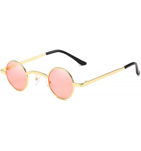 Oversized Round Sunglasses Metal Frame Women Men Vintage Sun Glasses Eyewear Shades UV400 Gafas - 1 - CX18WE54Q5I $20.25
