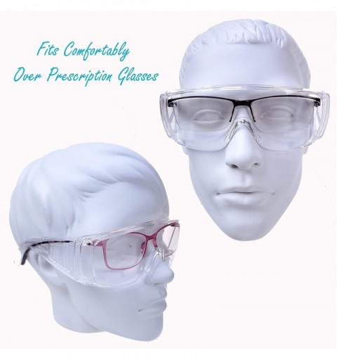 Goggle Protective Goggles Protection Resistant Included - 10 Pairs & 1 Lens Cleaning Bottle - CQ1907ZK9N2 $51.95