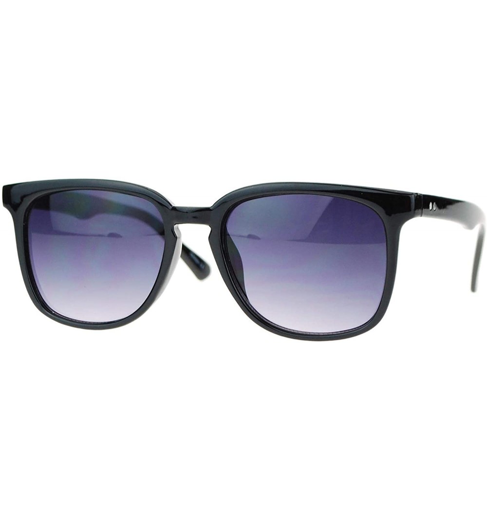 Square Unisex Vintage Retro Sunglasses Square Keyhole Fashion Shades UV400 - Black (Smoke) - CV18ISA4L6H $12.02