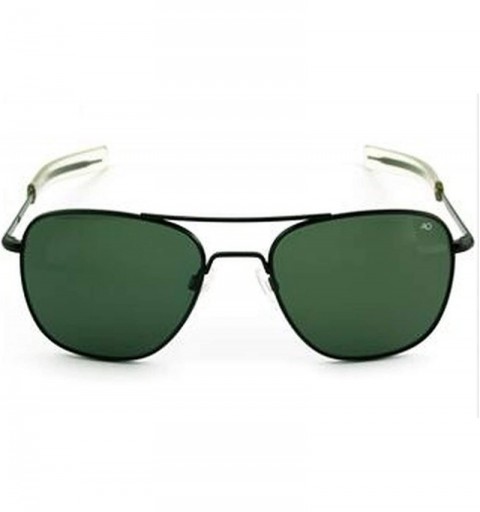 Square Sunglasses Men women vintage American Army Military Optical AO Sun Glasses Oculos - C3black-green - C518TM5Q0YL $13.15