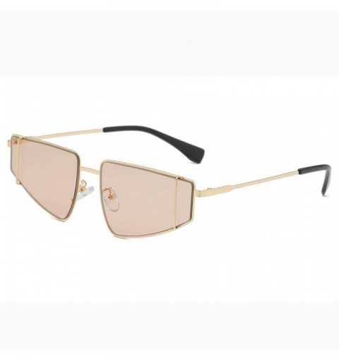 Rimless Irregular Shape Sunglasses for Women Man Metal Frame Fashion New Style Anti-Glare Sunglasses - Coffee - CJ18SX0IN72 $...