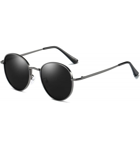 Oval HD Vintage Classic Polarized Sunglasses for Men Women Navigator Rectangular Designer Style - B - CC197AZUYHD $36.07