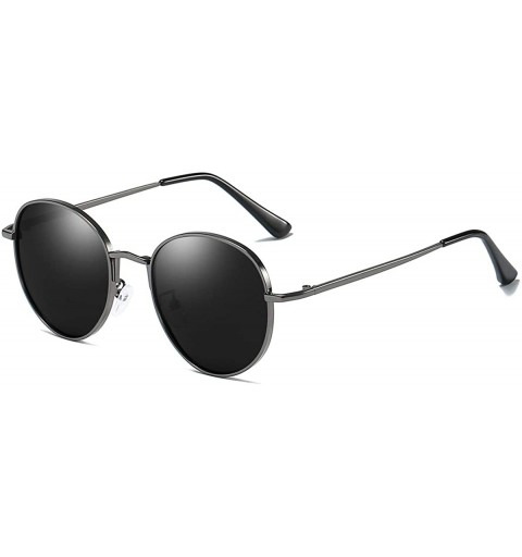 Oval HD Vintage Classic Polarized Sunglasses for Men Women Navigator Rectangular Designer Style - B - CC197AZUYHD $15.00