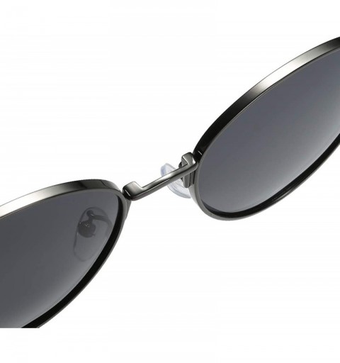Oval HD Vintage Classic Polarized Sunglasses for Men Women Navigator Rectangular Designer Style - B - CC197AZUYHD $15.00